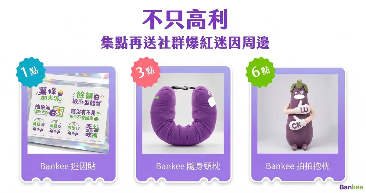 Bankee 專案任務集點兌換實體周邊好禮與點數累計規則說明