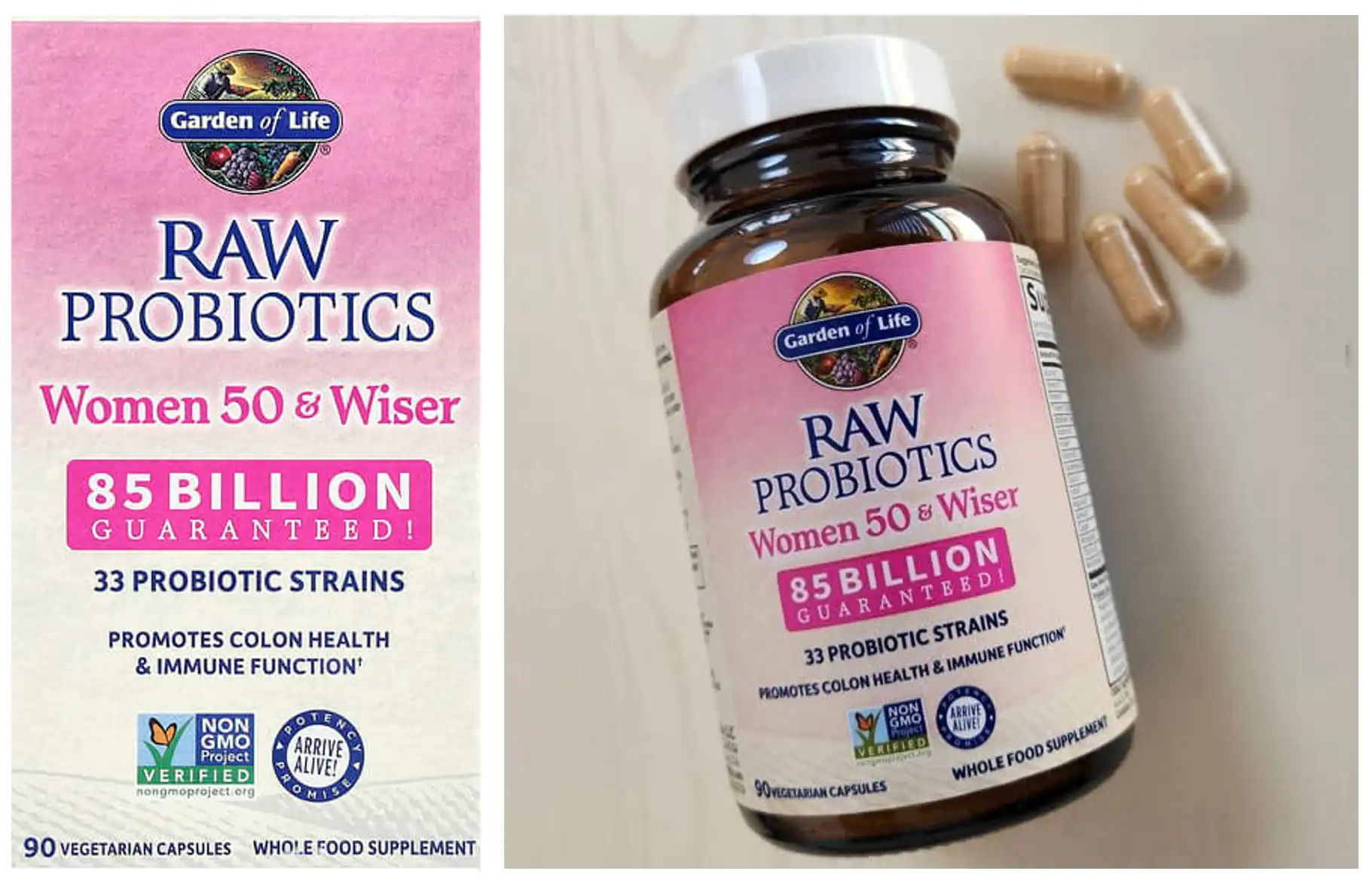 Garden of Life, Raw Probiotics 益生菌包裝實拍與內容物展示
