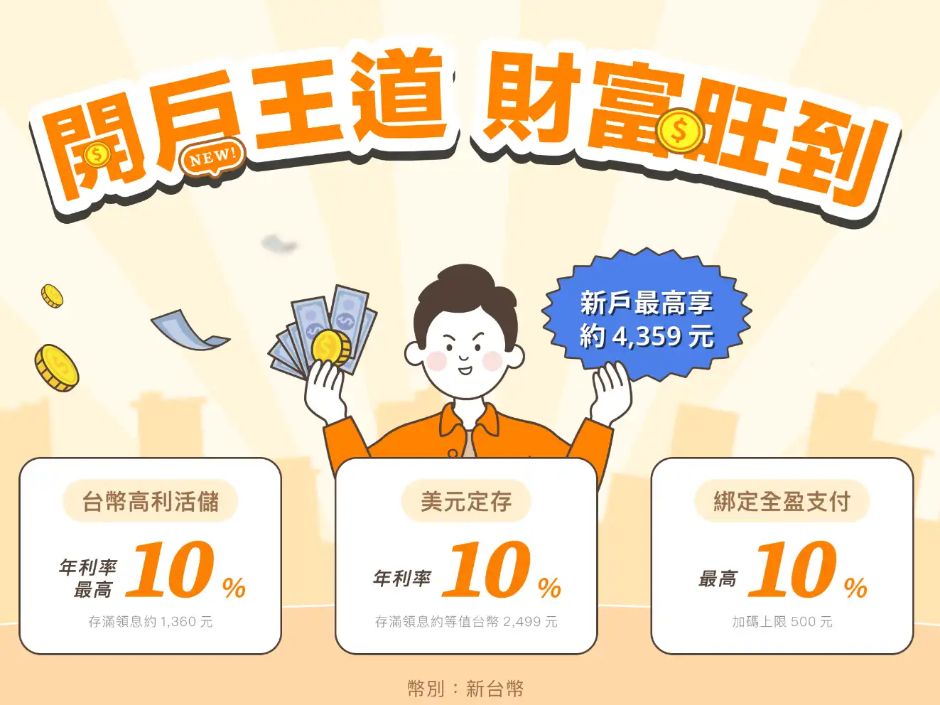 王道銀行新戶開戶禮